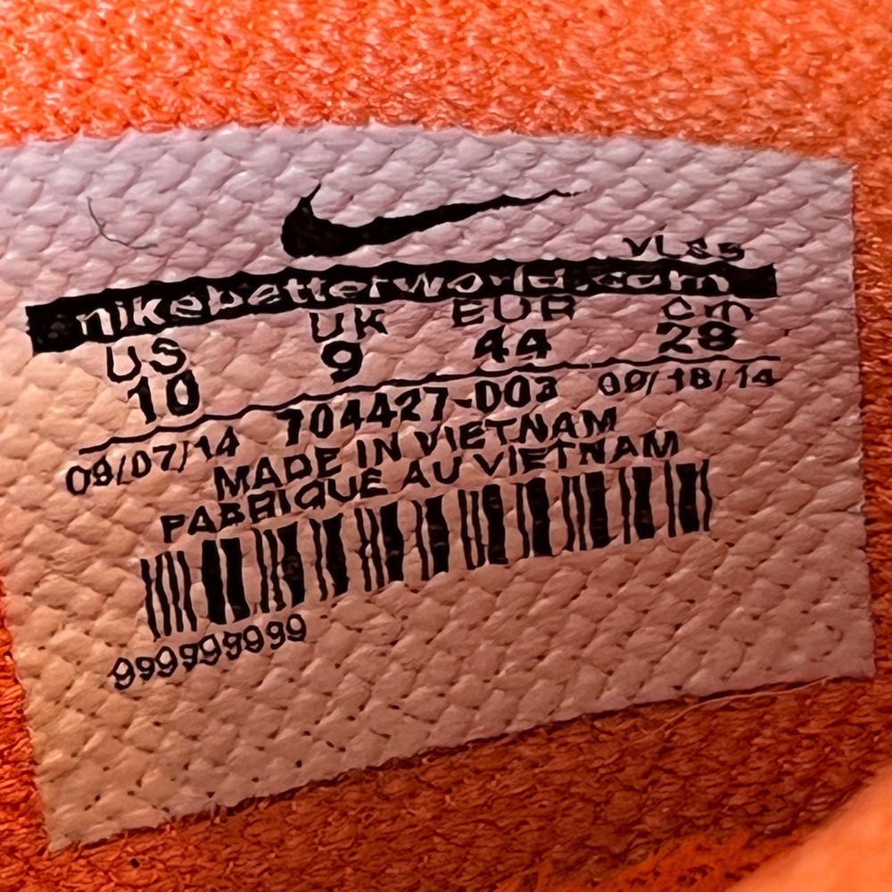 Nike Lunar Command Mens Golf Shoes White Orange Black‎ Spiked 704844-101 Size 10 - Picture 9 of 9